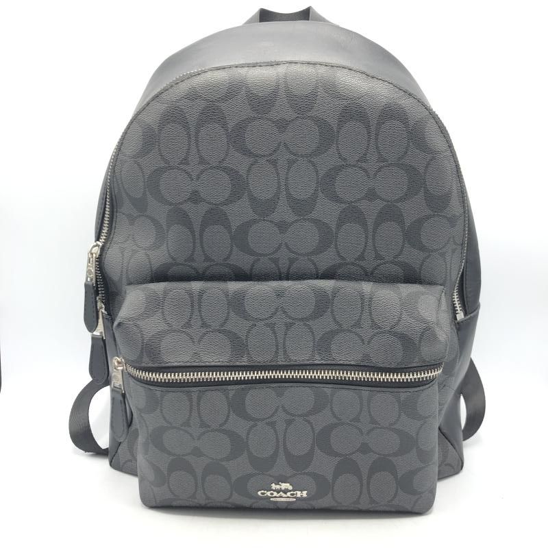 割引 【】COACH シグネチャーリュック ブラック グレー F58314 コーチ[17]