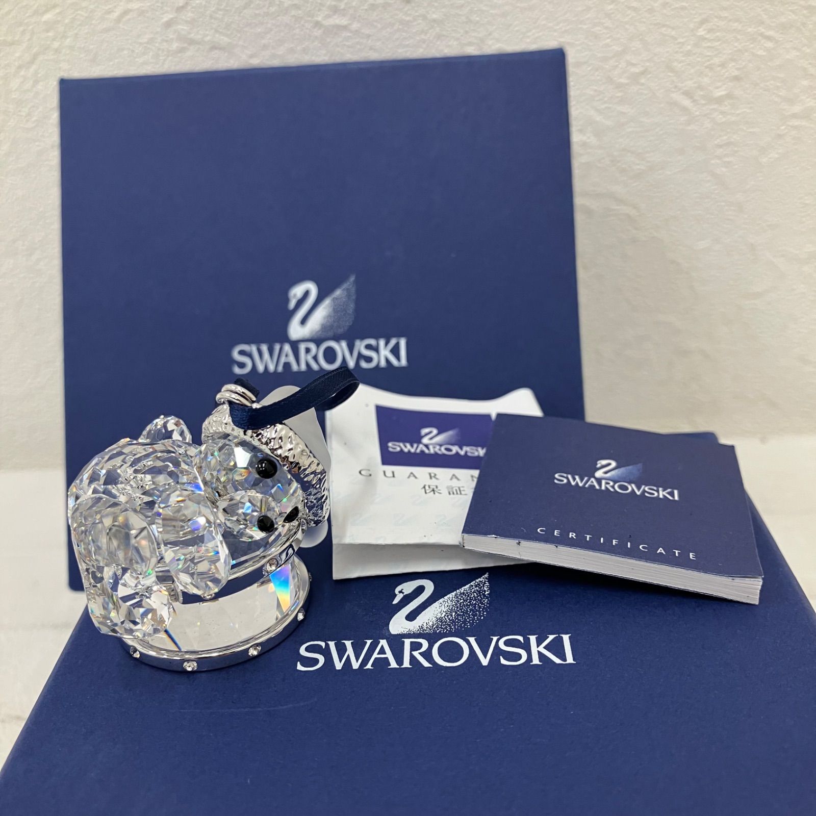 385 SWAROVSKI スワロフスキー クリスベアとドラム 置物 クリスタル