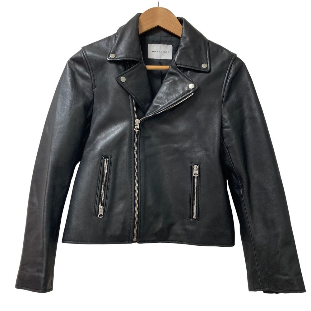 美品 ADAM ET ROPE' アダムエロペ ラムレザー ダブルライダース
