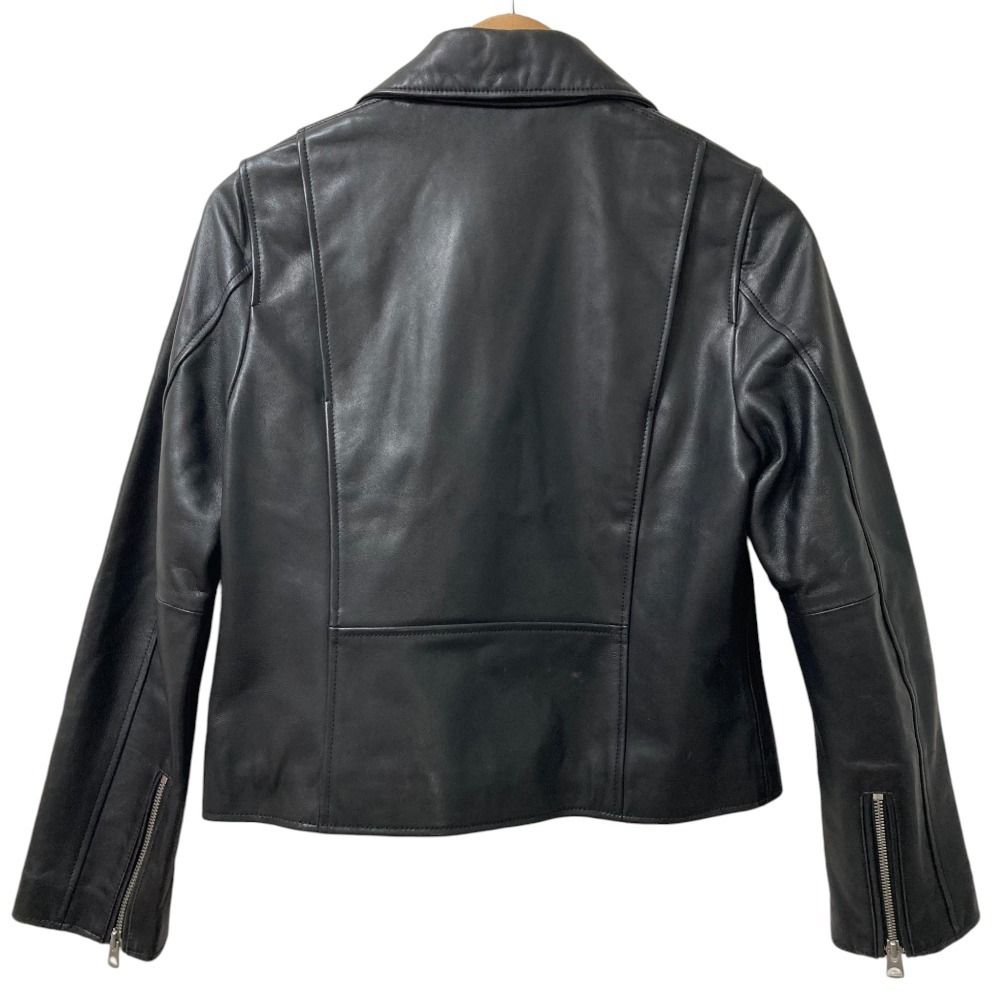 極美品 アダムエロペ ラムレザー ダブルライダースジャケット 定価4万円 極美品 アダムエロペ ラムレザー ダブルライダースジャケット 定価4万