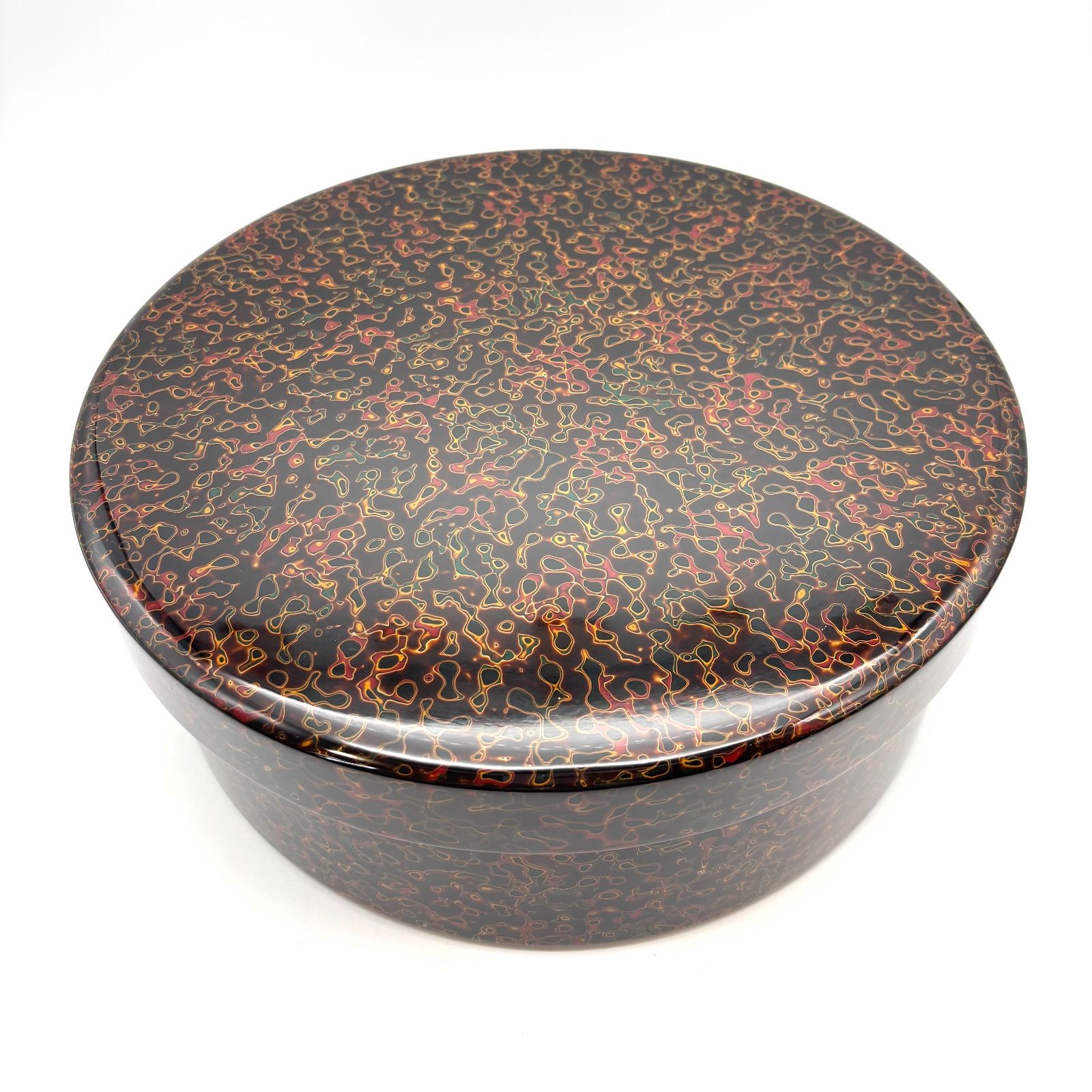 津軽塗】唐塗（呂）茶びつ セット / 茶ひつ•茶筒•茶匙（各1） 茶托（5