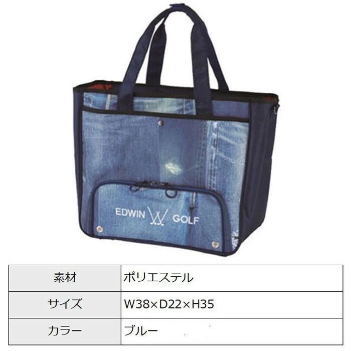 EDWIN-144T エドウィンゴルフ トートバッグ デニム柄ボストンバッグ