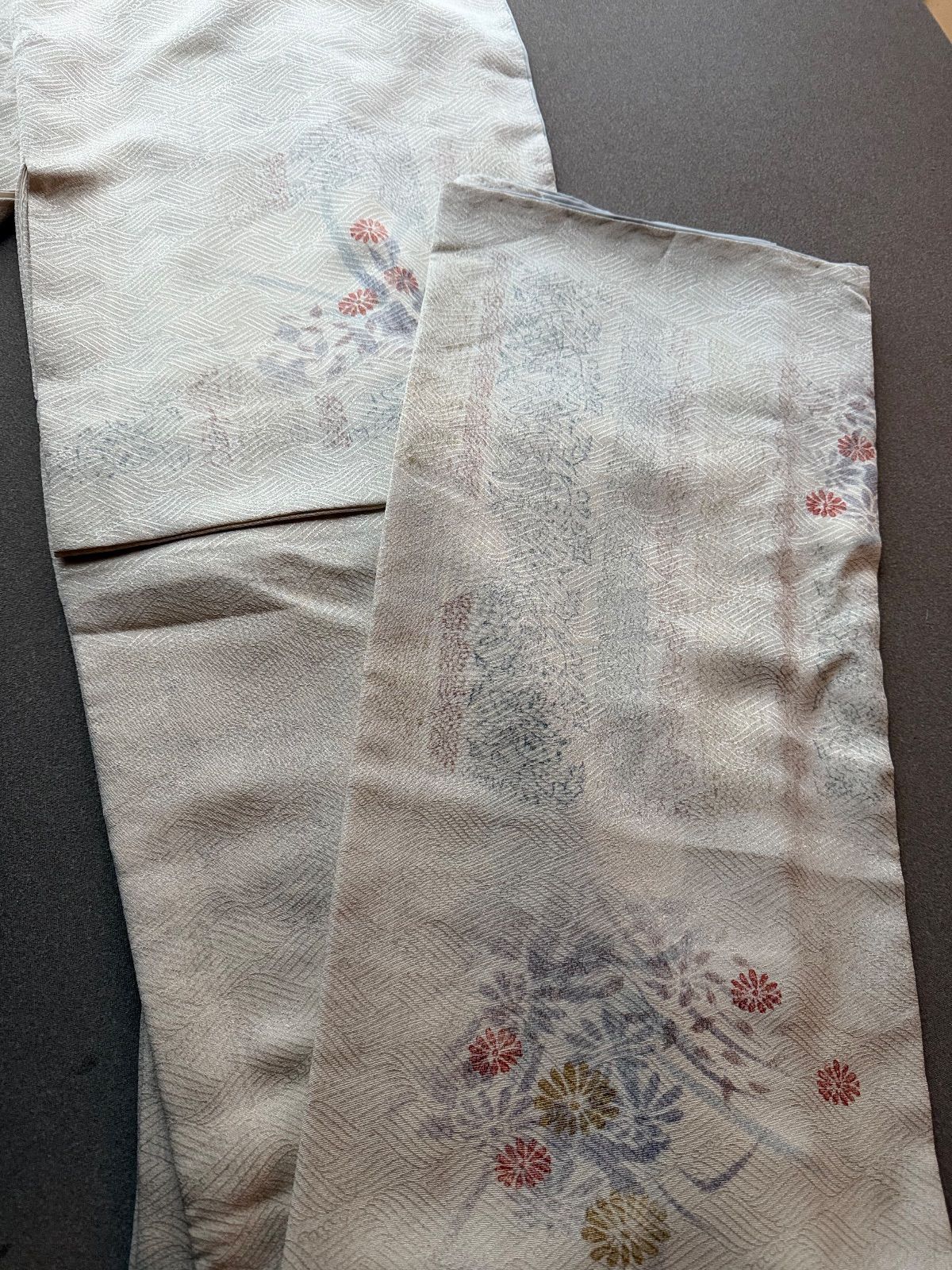 着物　袷　付下げ　相良刺繍　白地 週替わりSALE第一弾！】【相良刺繍】 創作正絹手刺繍付下げ ≪お仕立て