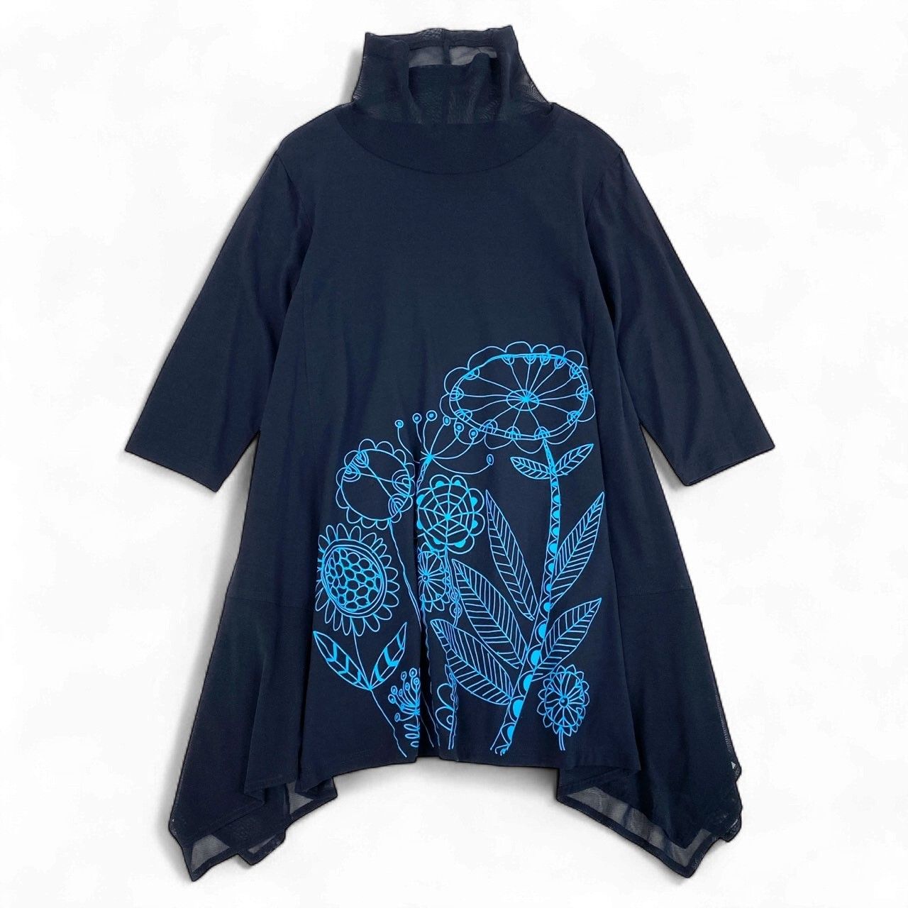 美品◆トクコプルミエヴォル　ワンピース トクコ・プルミエヴォル/ワンピース/ライトブルー×ダークブラウン