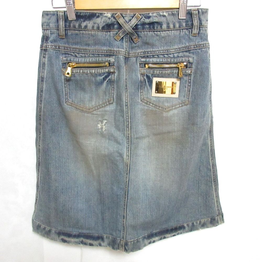 美品 DOLCE&GABBANA ドルチェアンドガッバーナ ヴィンテージ加工 ロゴ