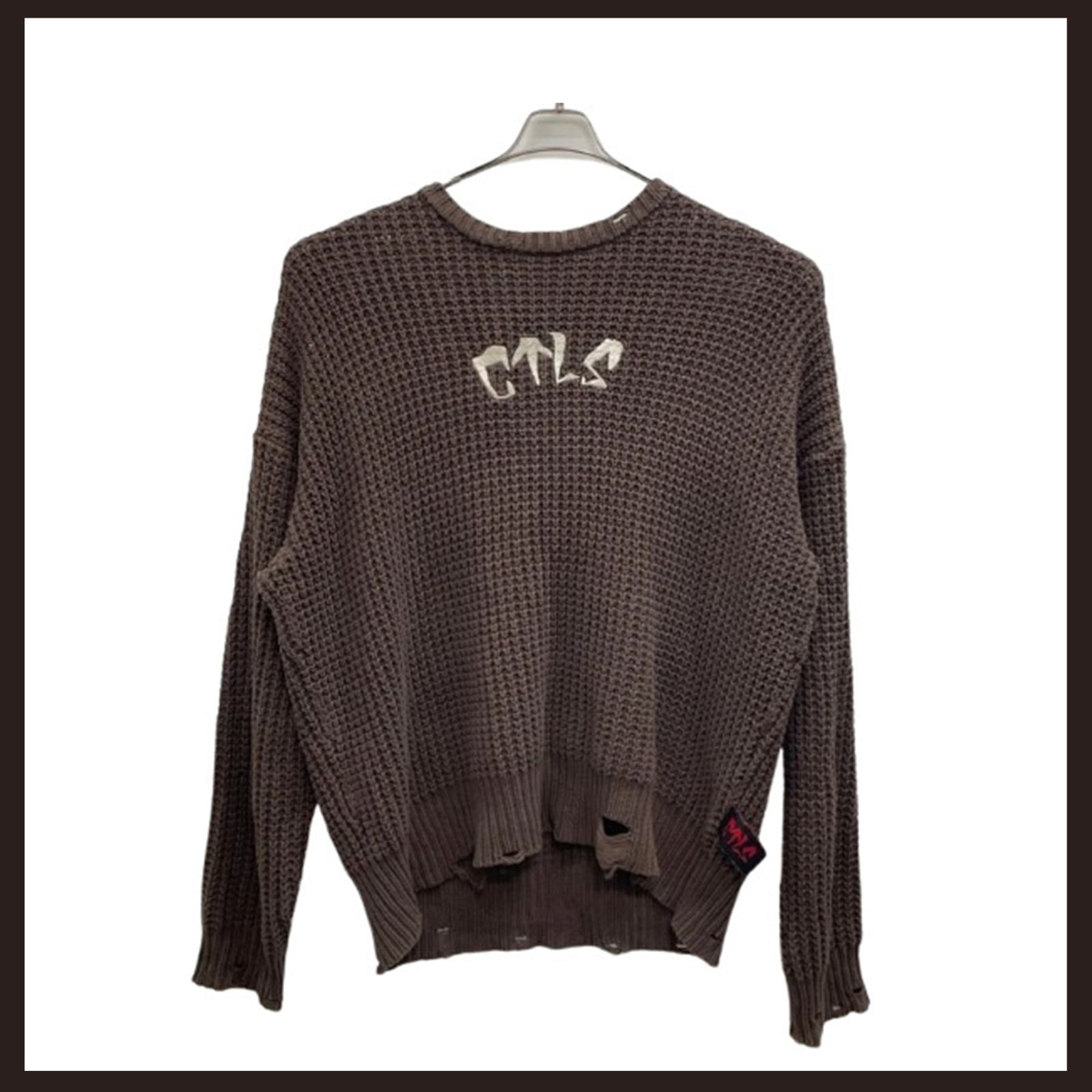 新品未使用 CVTVLIST（カタリスト） 23AW クラッシュ加工 刺繍ロゴ 