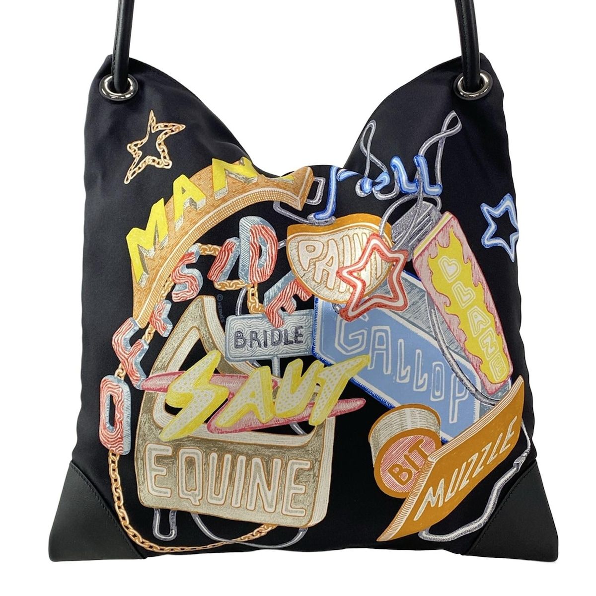 HERMES シルキーシティ　PM 33 ブラック　ネオン　B刻印 HERMES シルキーシティ PM 33 ブラック ネオン B刻印