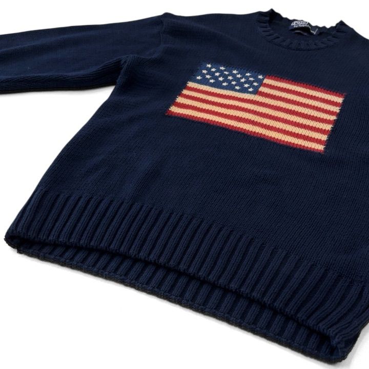 90s 香港製 Polo by Ralph Lauren ポロバイラルフローレン 星条旗