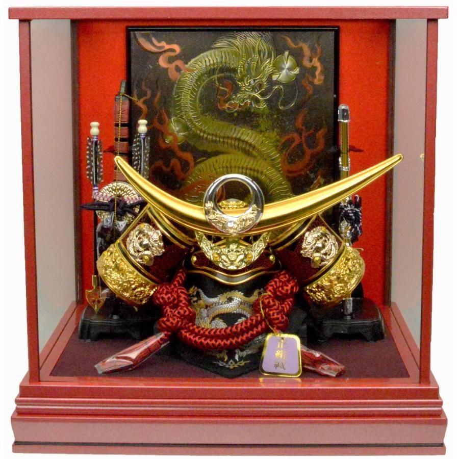 【新品未使用品】五月人形　兜飾り　北寿監修　オルゴール付　兜ケース 五月人形】兜ケース飾り【北寿】 -Birthday Kabuto- 上杉謙信公兜