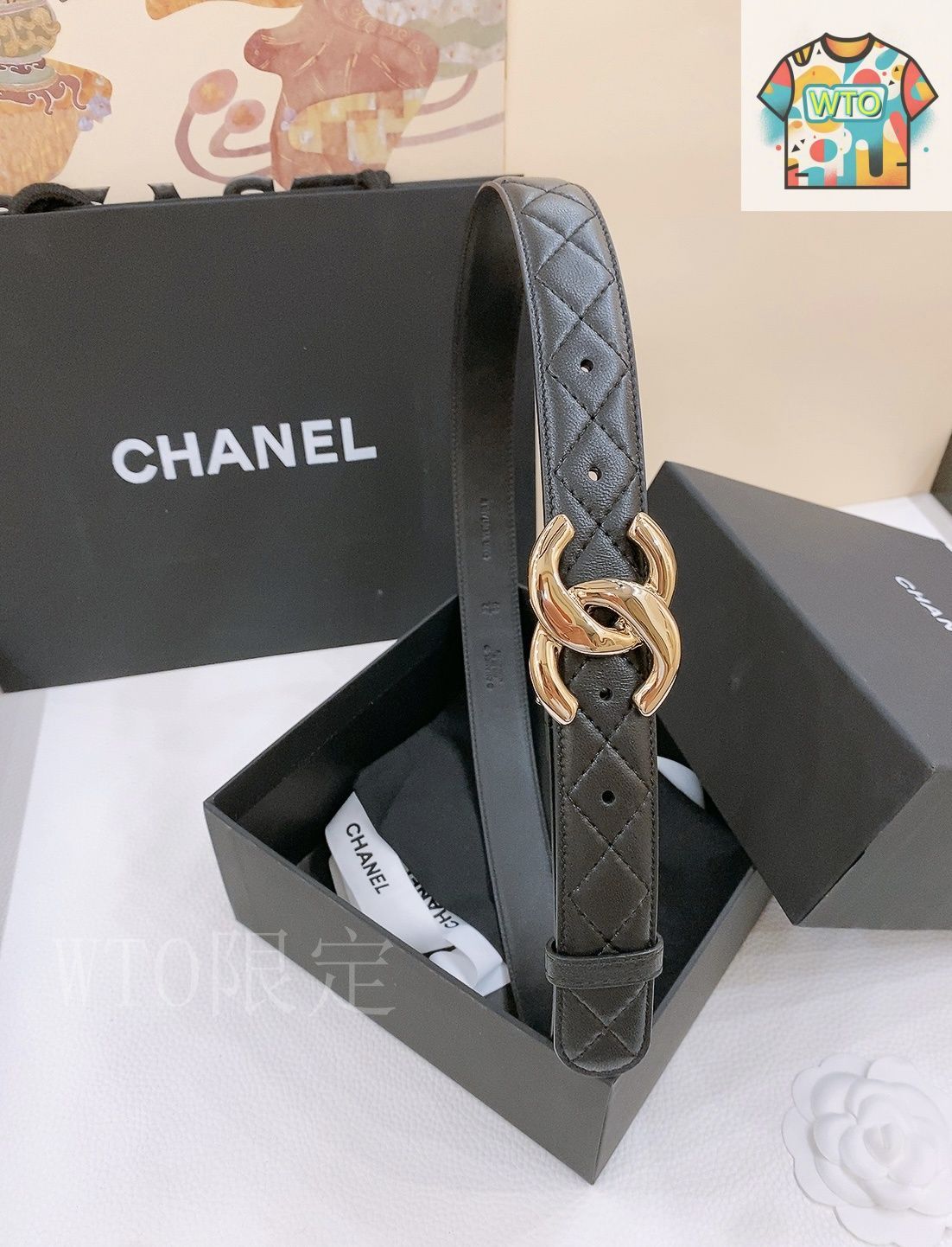 週末お値下げ中！【美品】CHANEL ブラックレザー ベルト CHANEL(シャネル) / ベルト/レザー/BLK/レディース | 中古品の販売