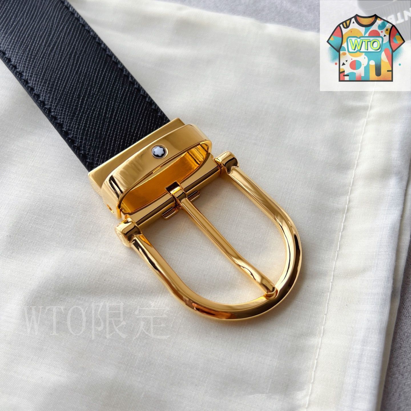 今日特価】Montblanc レクタンギュラーブラックベルト - メルカリ