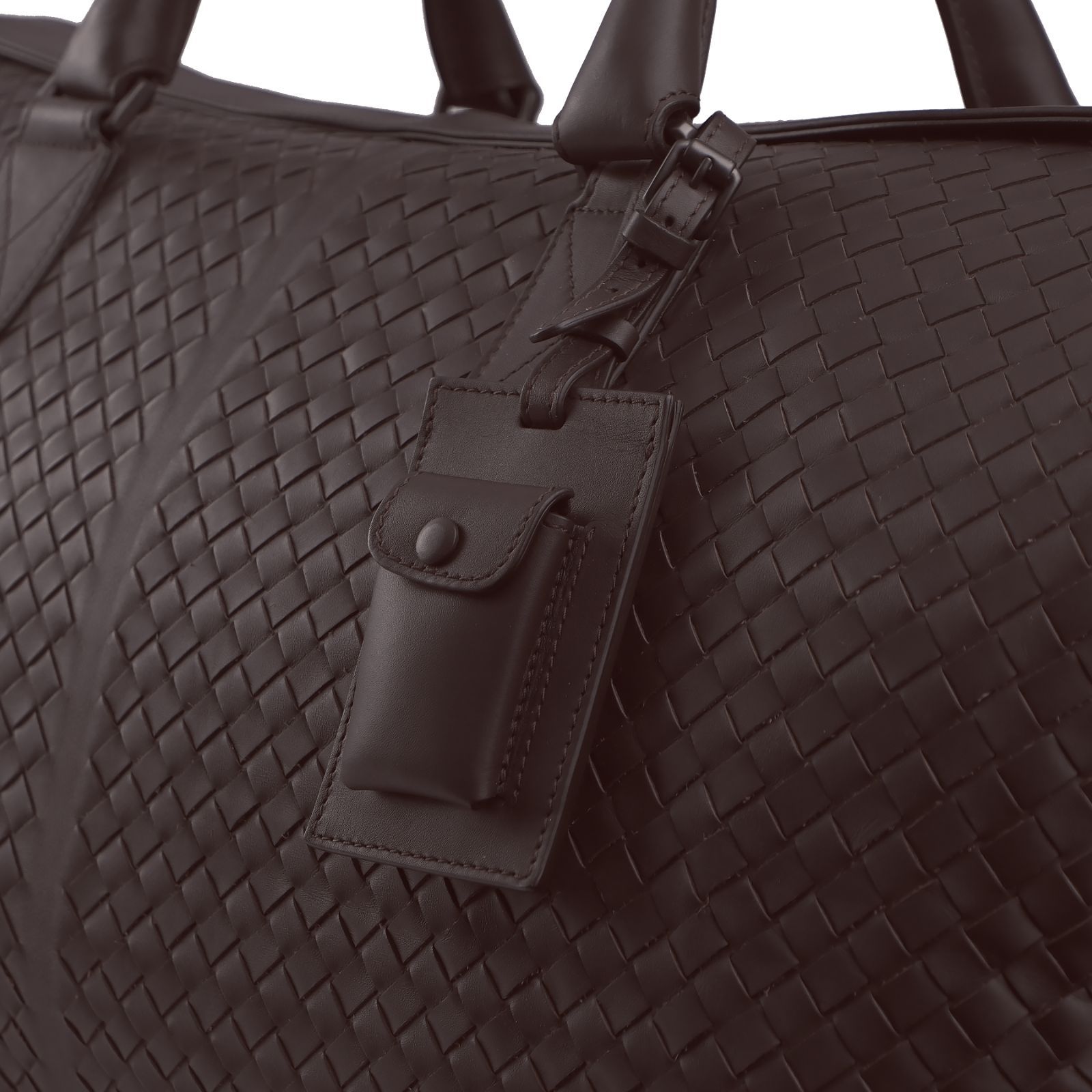 中古】【未使用品】Bottega Venetaイントレチャートレザーボストン 