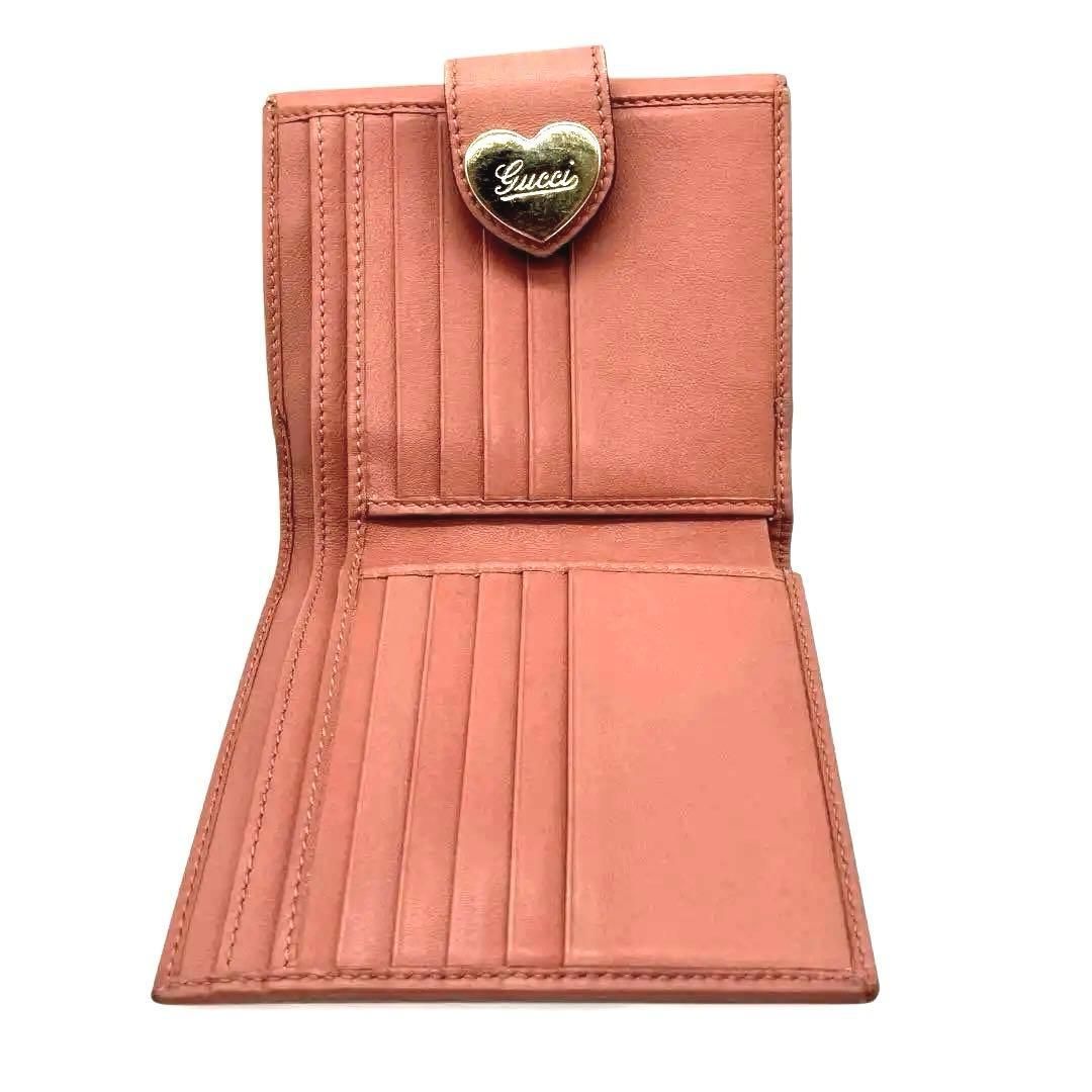 ❤️Gucci ❤️グッチGGキャンバス 二つ折り財布 人気の✨ピンクレザー