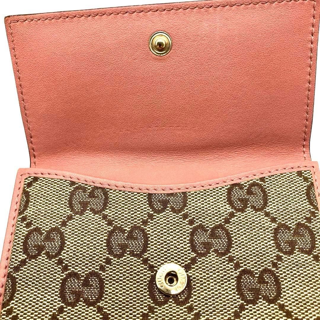GUCCI財布キャンバス×レザー
ベージュ×ダークブラウン　GG GUCCI（グッチ） 長財布 二つ折り GGキャンバス レザー Wホック ロゴ