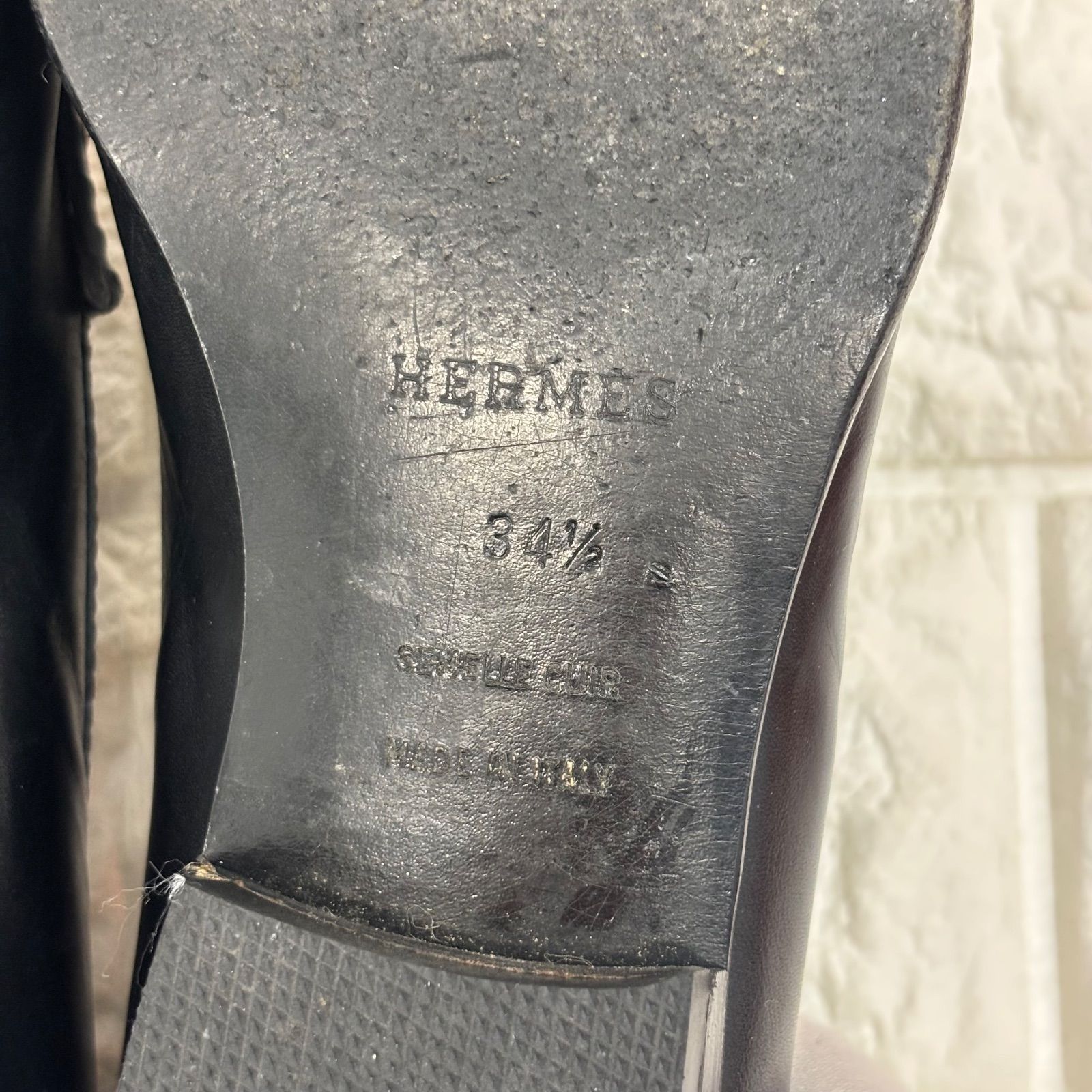 ◼︎ HERMES エルメス コンスタンス ローファー 靴 ブラック ゴールド 