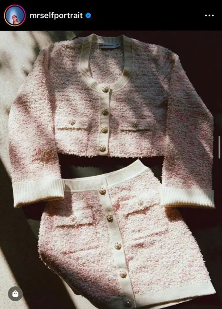 SELF PORTRAIT セルフ・ポートレイト ピンク ツイード ニット
