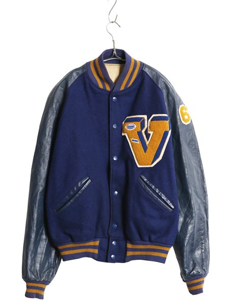 お得なクーポン配布中!】 60s ☆ HOWE 袖 本革 レザー ウール