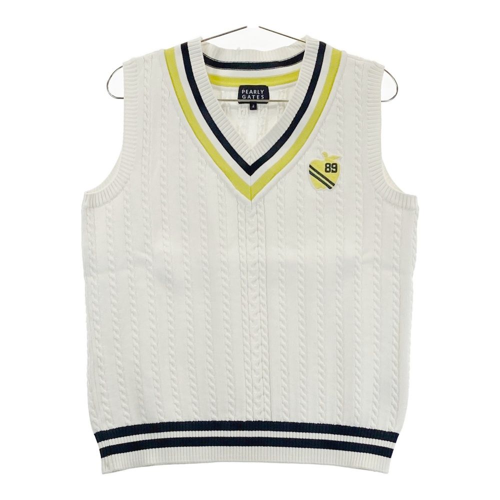 サイズ：2 PEARLY GATES パーリーゲイツ ニットベスト ホワイト系