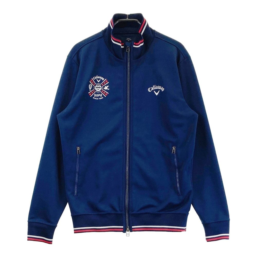 サイズ：M CALLAWAY キャロウェイ 長袖ジップジャケット ネイビー系