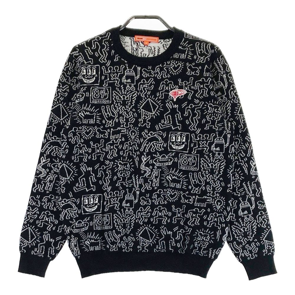 サイズ：M BEAMS GOLF ビームスゴルフ × Keith Haring 長袖ニット