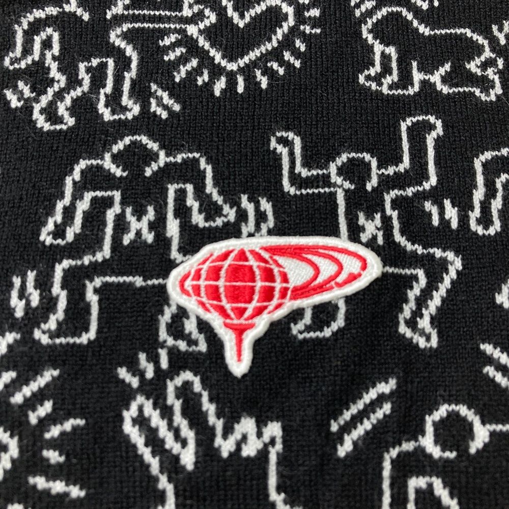 サイズ：M BEAMS GOLF ビームスゴルフ × Keith Haring 長袖ニット