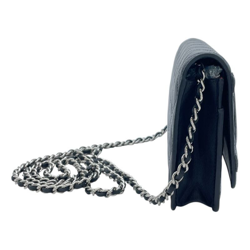 シャネル CHANEL カンボンラインチェーンウォレット A46646 18番台  