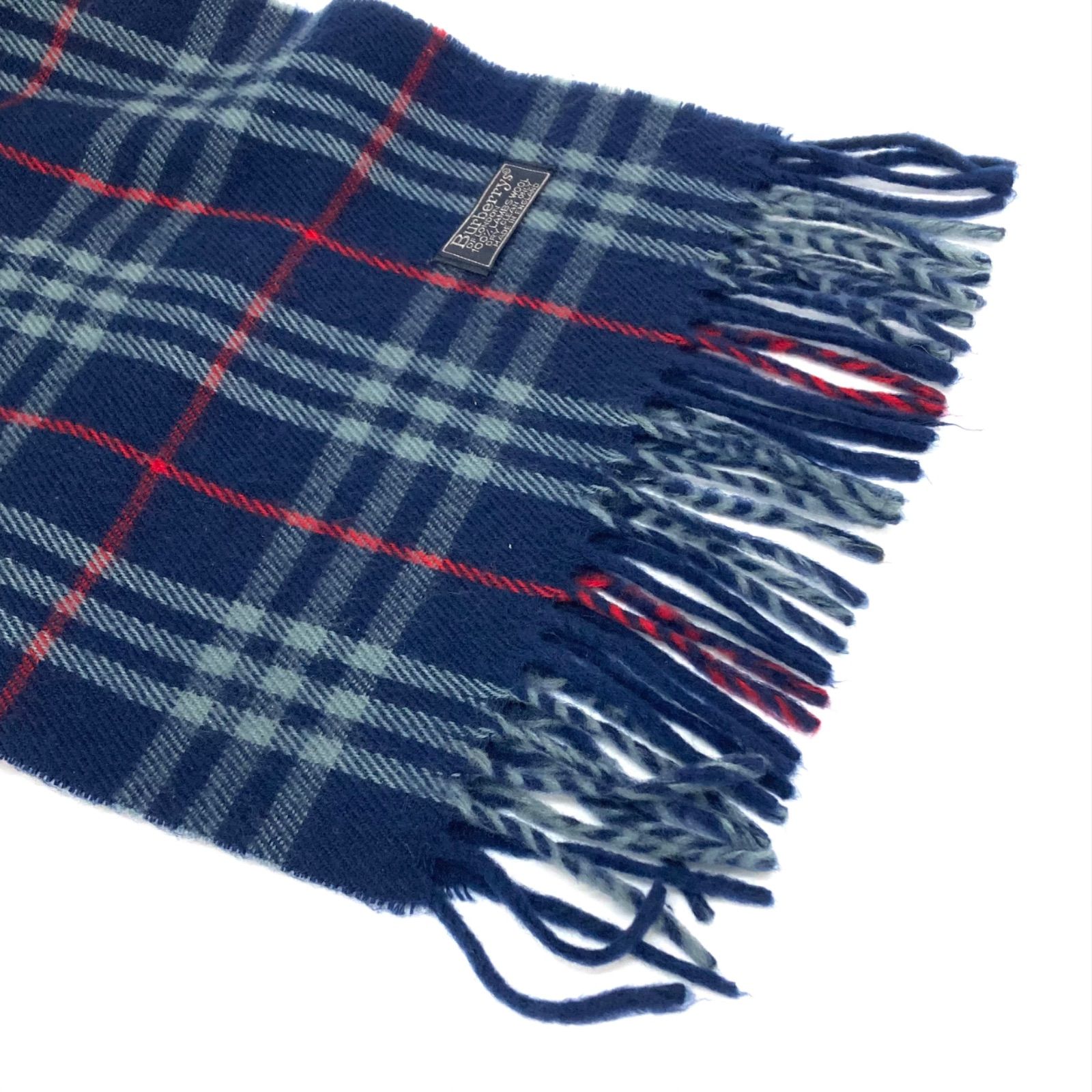 【新品】Burberrys マフラー ノバチェック ラムウール100％ ネイビー ◇Burberrys◇バーバリーズ マフラー ノバチェック ラムウール