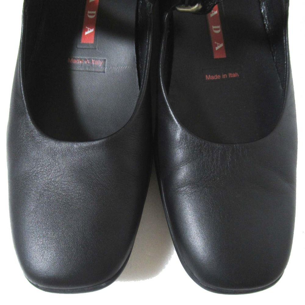 美品 PRADA SPORT プラダスポーツ メリージェーン スクエアトゥ レザー