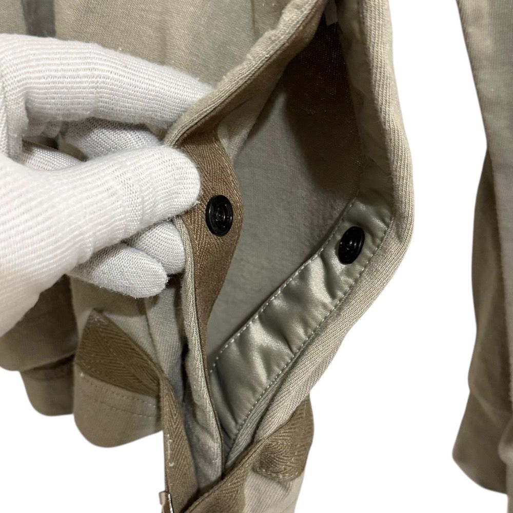 美品 23SS sacai サカイ Nylon Twill x Cotton Jersey L S T-Shirt