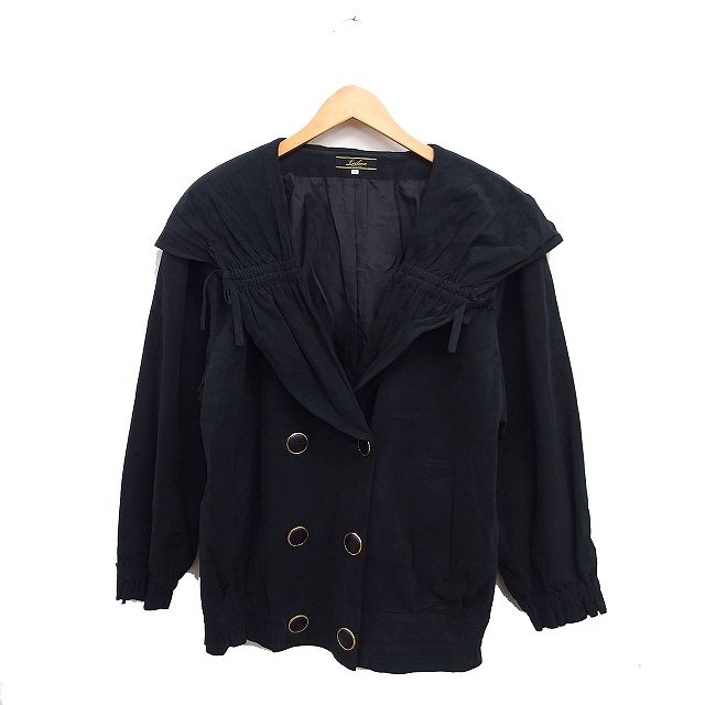 『Leilian』レリアン(13)テーラードジャケット ゴールドボタン　ベロア Leilian』レリアン(13)テーラードジャケット ゴールドボタン ベロア