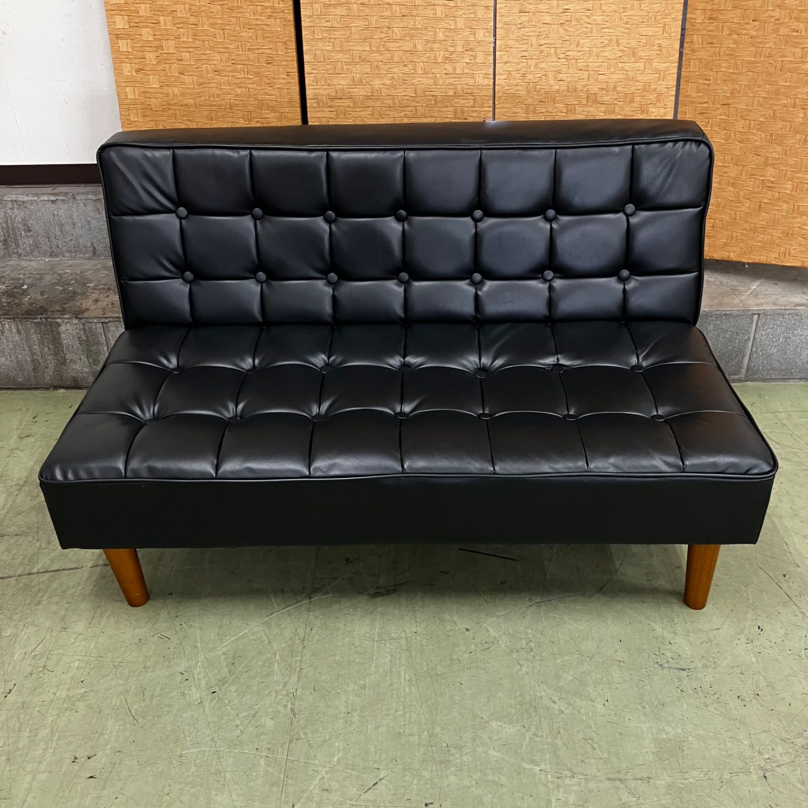 直接引き取り限定】美品 LOWYA 2人掛けカウチソファ ハイバックソファ