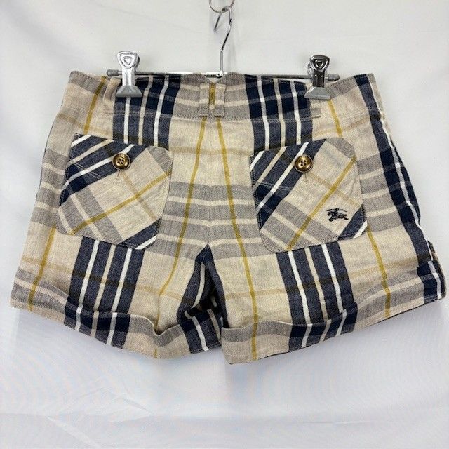 Burberry BLUE LABEL VINTAGE リネンコットン混 ショートパンツ サイズ