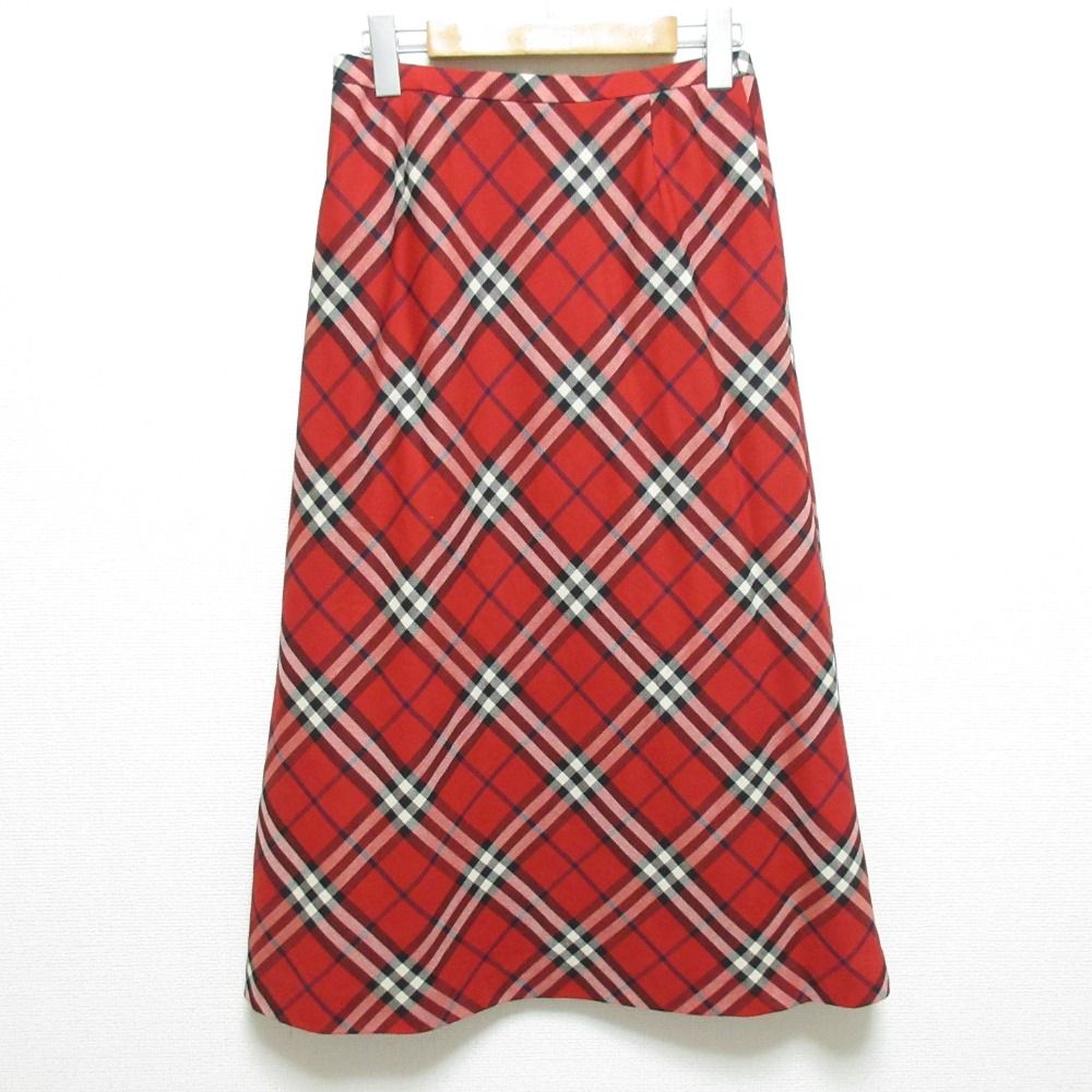 良品 BURBERRY LONDON バーバリーロンドン チェック柄 Aライン ロング