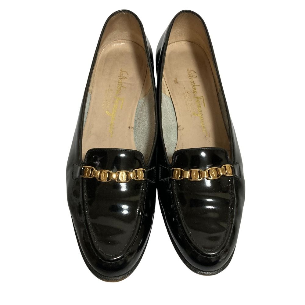 Salvatore Ferragamo　パテントレザー　ローファー　約23cm フェラガモ パテントレザーシューズ Salvatore Ferragamo パテント