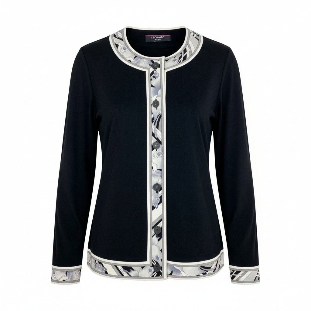 2k19 LEONARD レオナール カーディガン カンカン素材 羽織り トップス