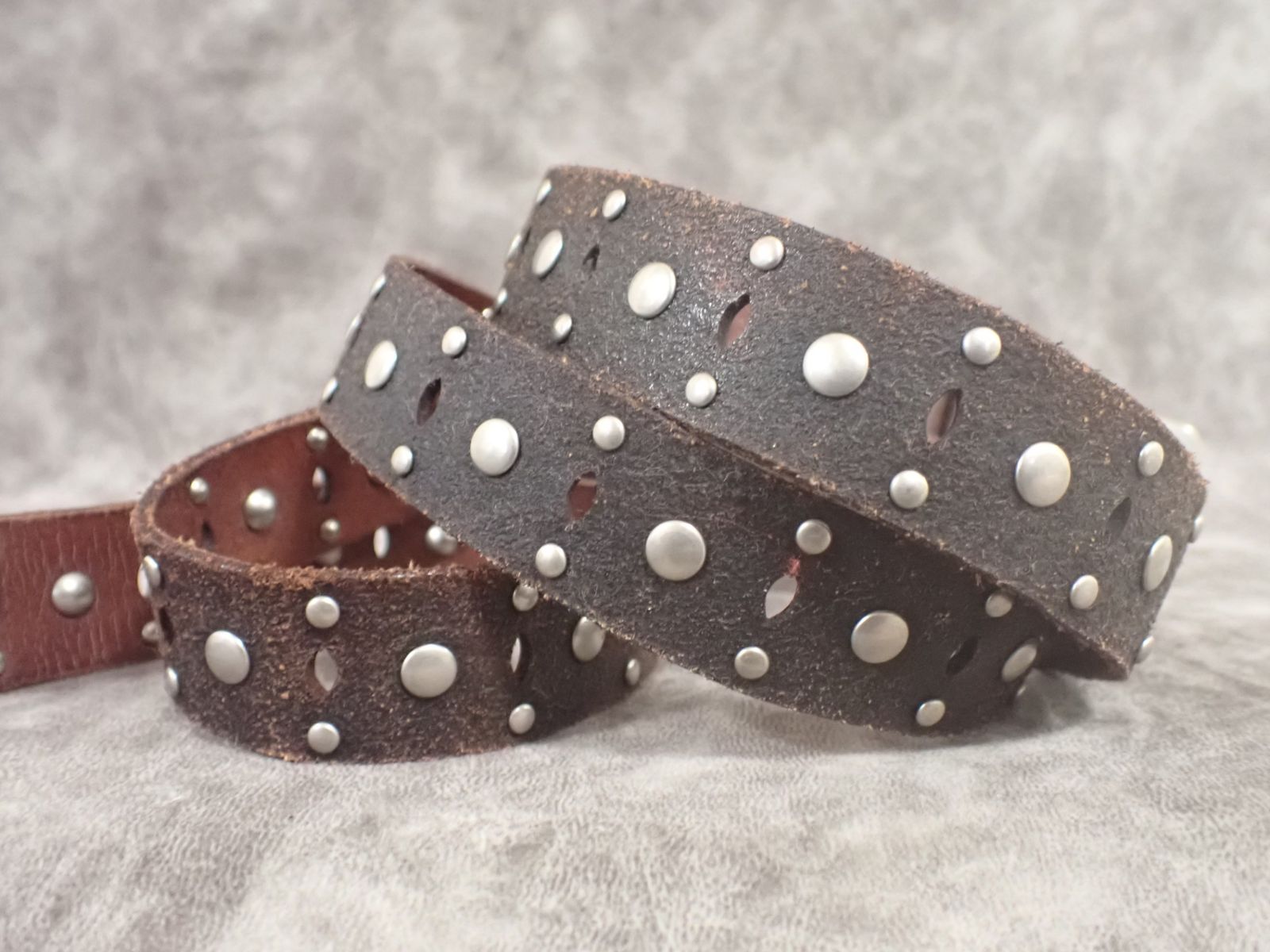 Saint Laurent Paris YSLロゴ レザーベルト ダークブラウン