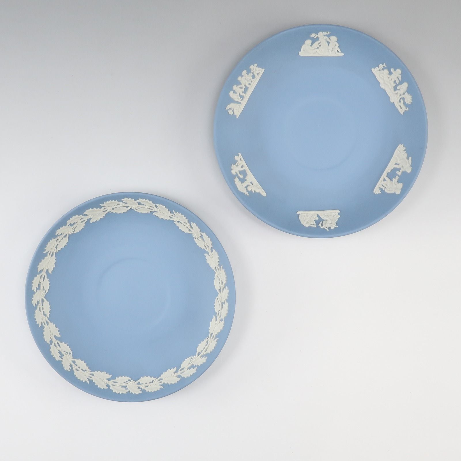 ウェッジウッド ジャスパー ペールブルー カップ＆ソーサー×2 _ 食器