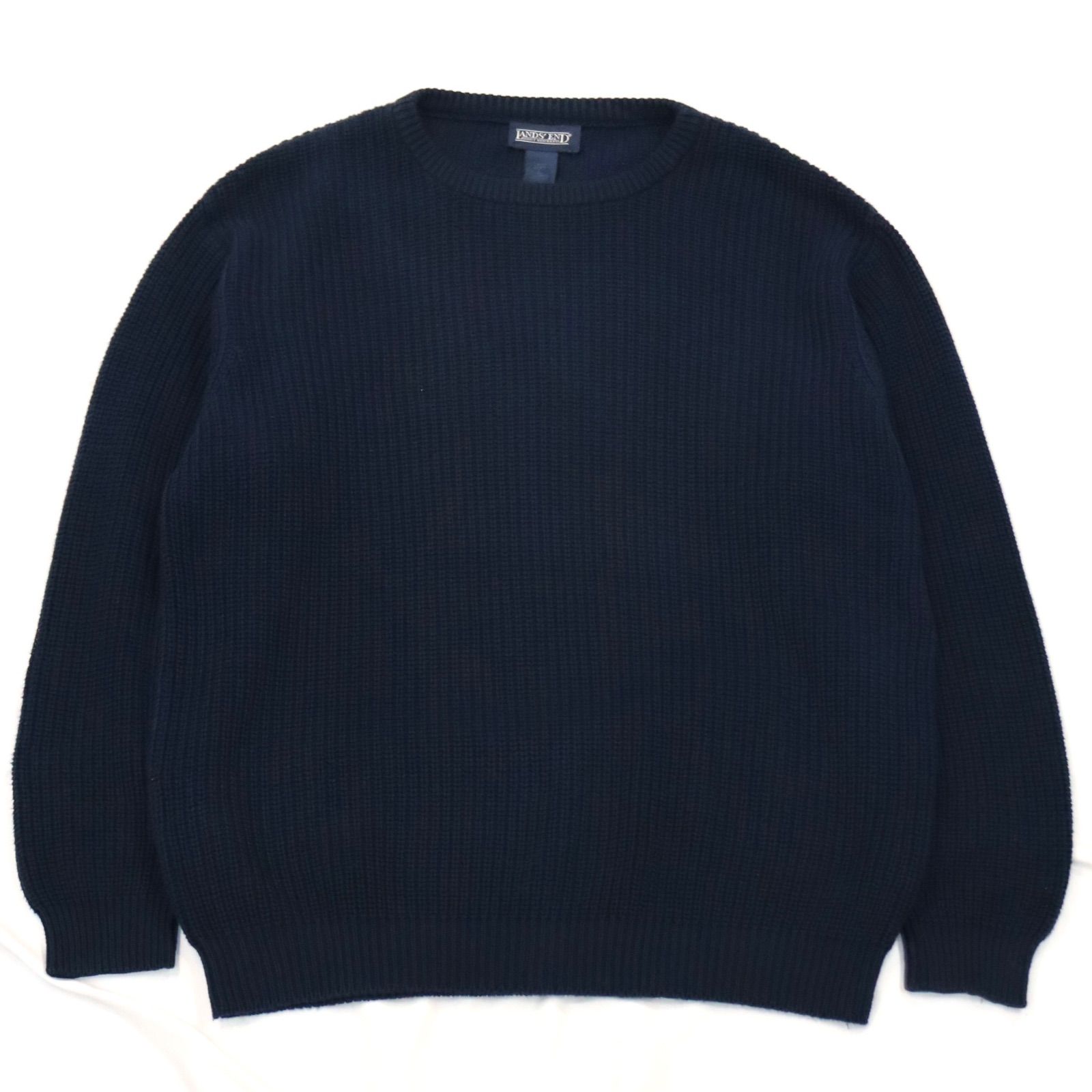 【Lands' End】90s ランズエンド コットンニット USA製 古着 90年代 ランズエンド LANDS' END コットンニットセーター USA製