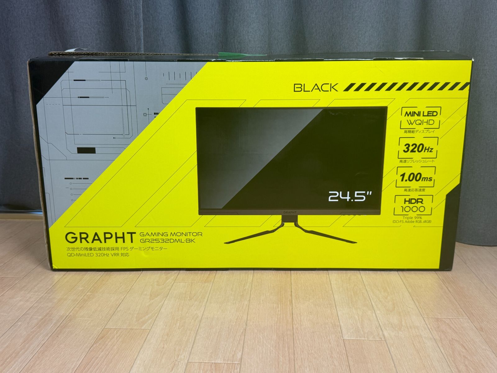 GRAPHT ゲーミングモニター GR2532DML-BK Gaming Monitor GR2532DML-BK MiniLED ゲーミングモニター 3年保証