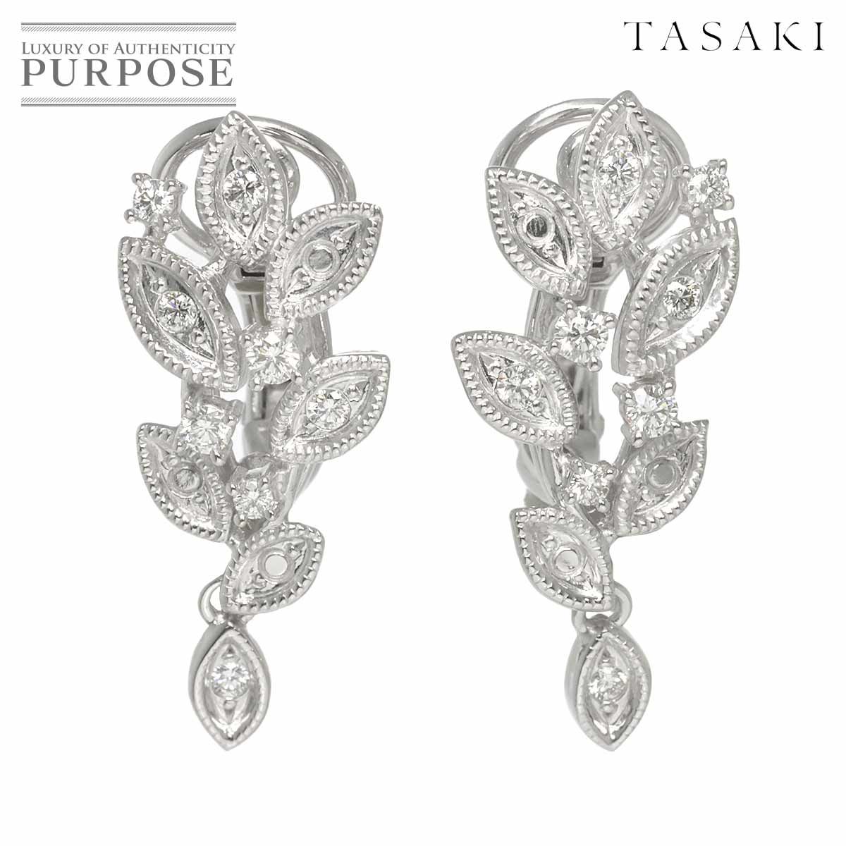 TASAKI　ダイヤモンド　パールピアス　K18WG(750) TASAKI ダイヤモンド パールピアス K18WG(750) TASAKI ダイヤモンド