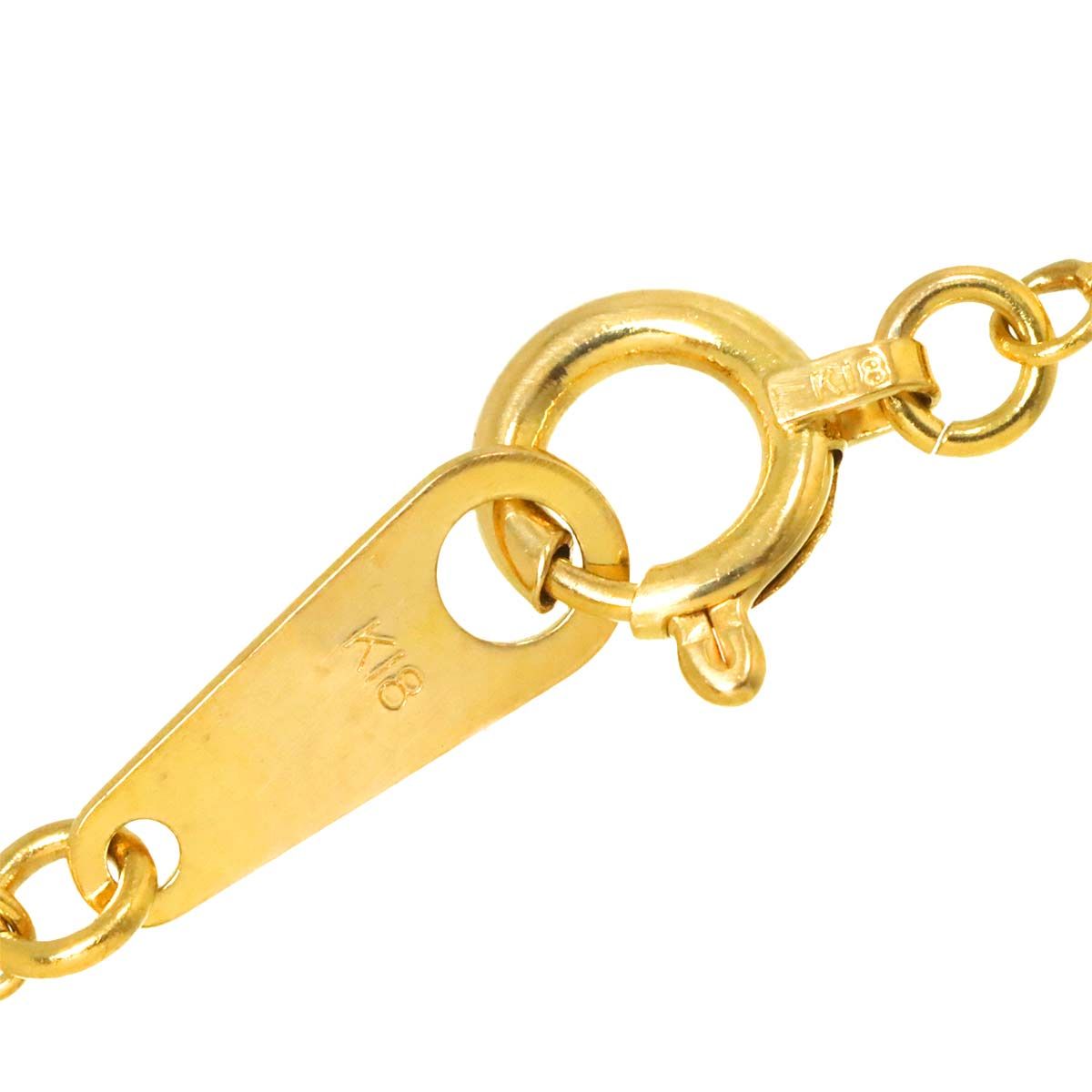 アガット agete ハート ダイヤ 0.05ct ネックレス 40cm K18 YG  