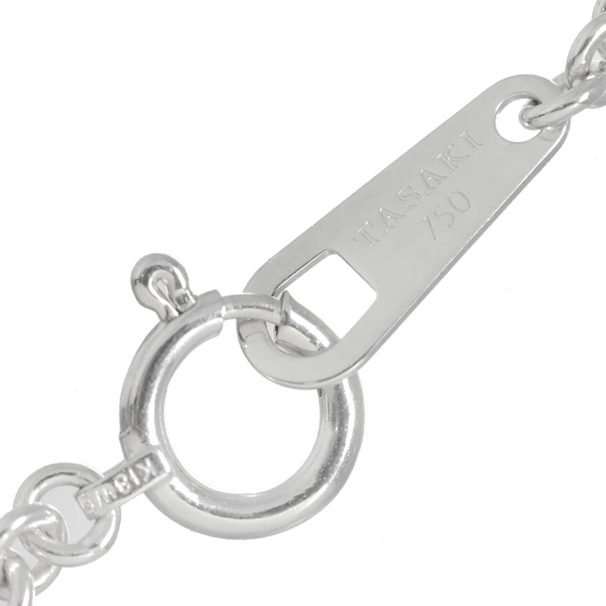 タサキ TASAKI ダイヤ 0.13ct ブレスレット 17cm K18 WG ホワイト