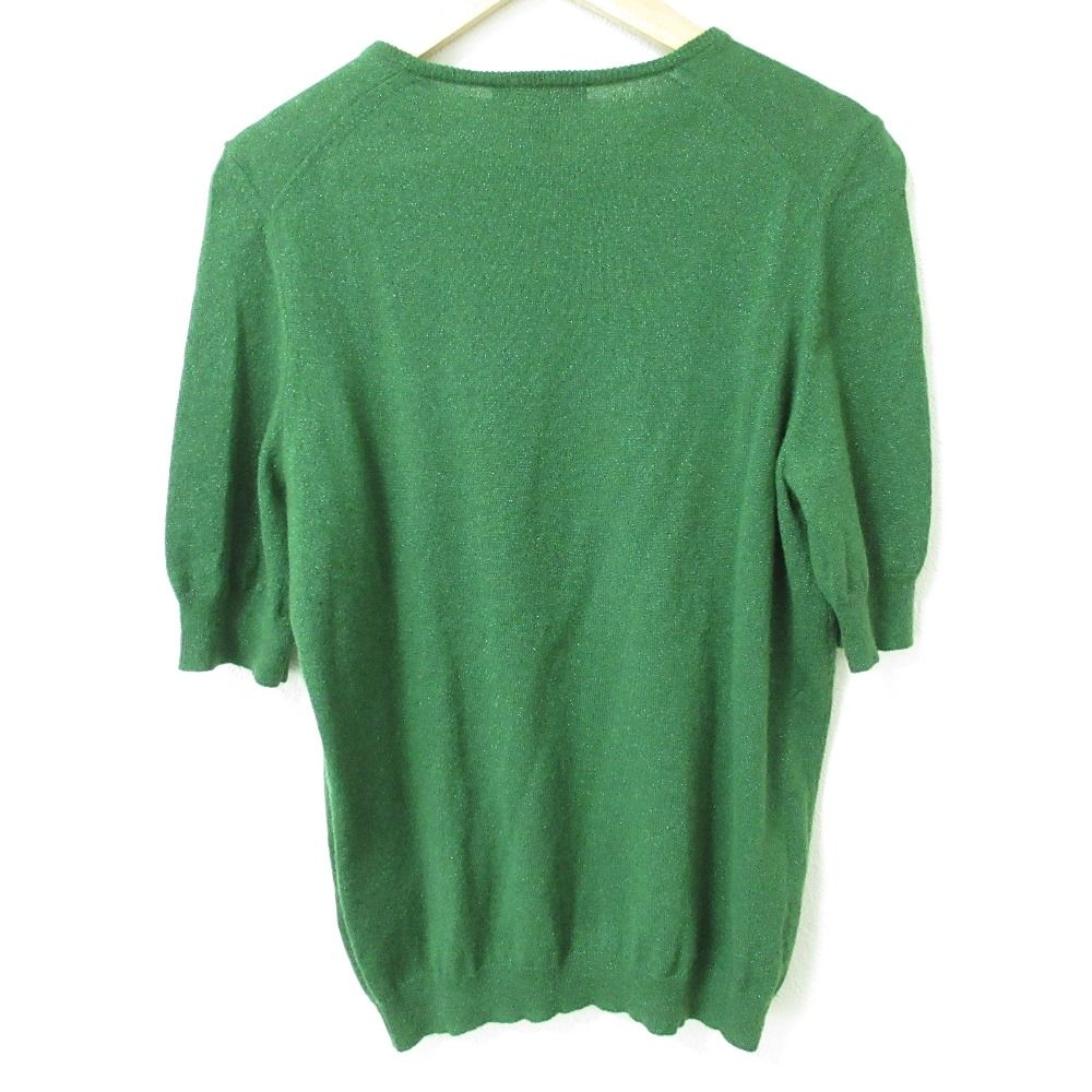 美品 Drawer ドゥロワー カシミヤ ハーフスリーブ クルーネック