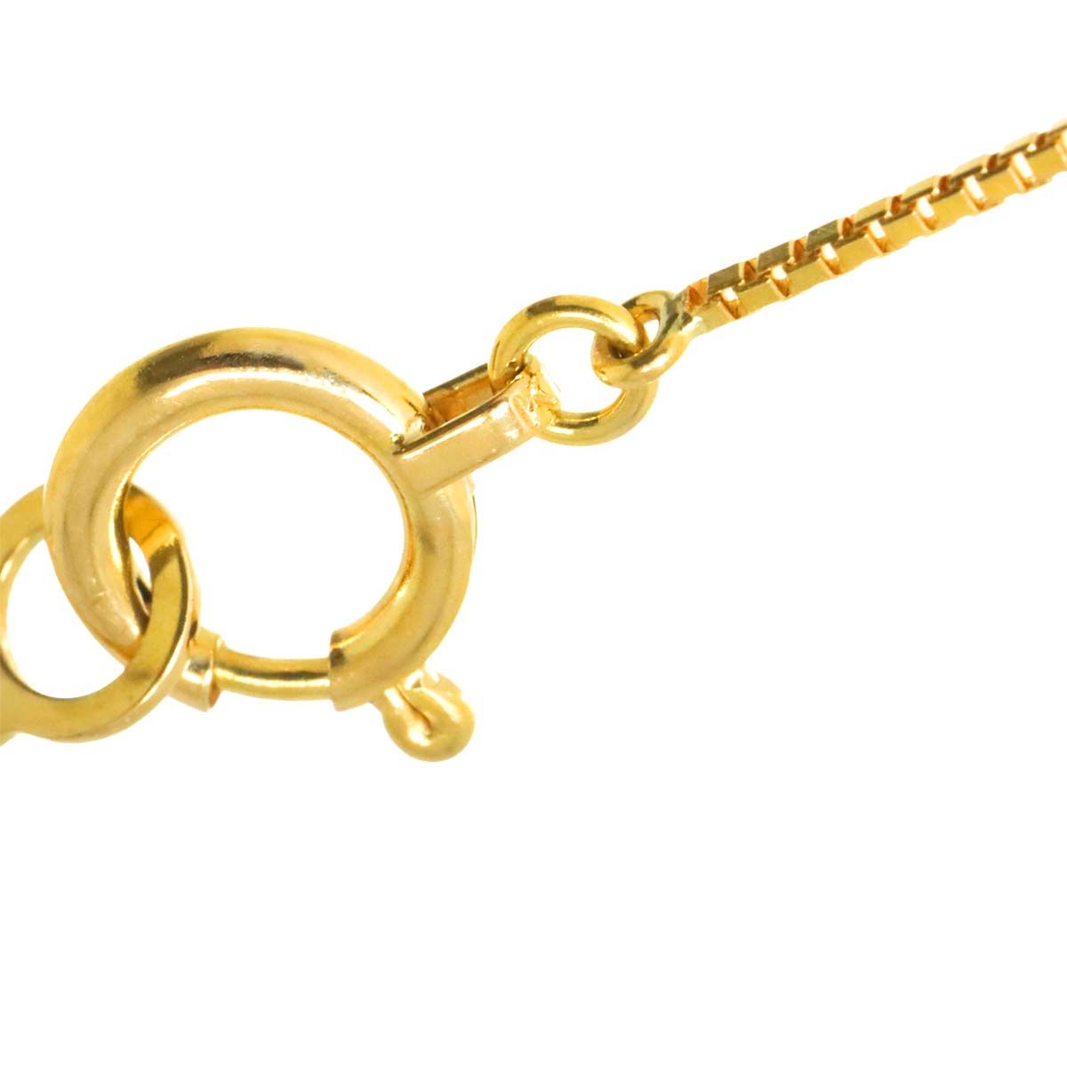 タサキ TASAKI ダイヤ 0.19ct ネックレス 42cm K18 YG イエロー