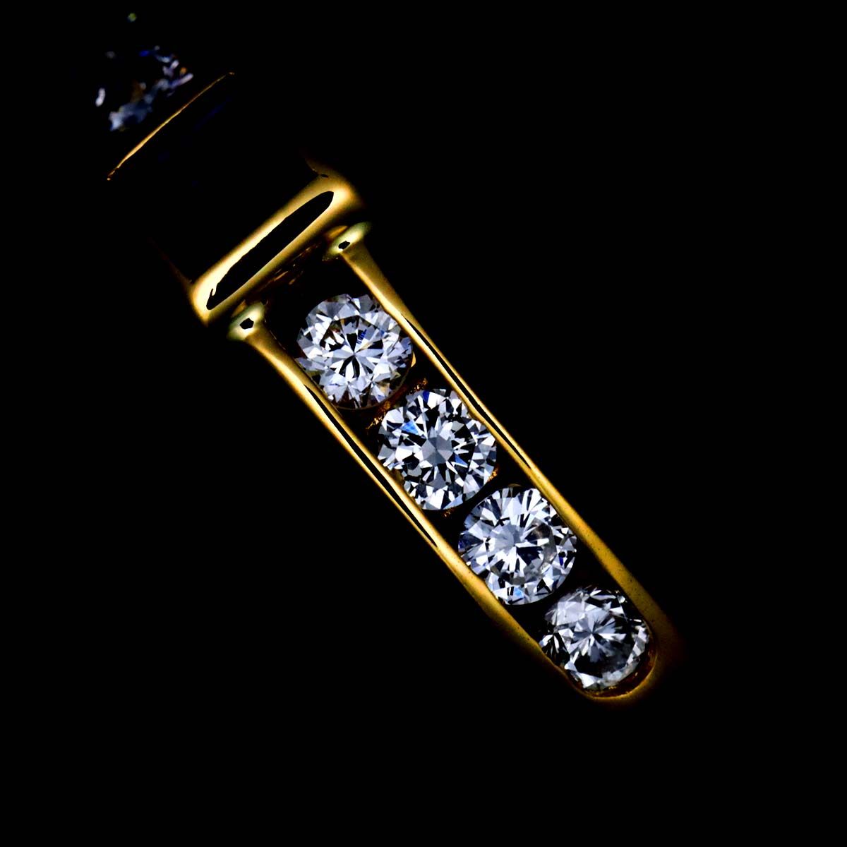 タサキ TASAKI 8.5号 リング サファイヤ ダイヤ 0.67ct K18 YG
