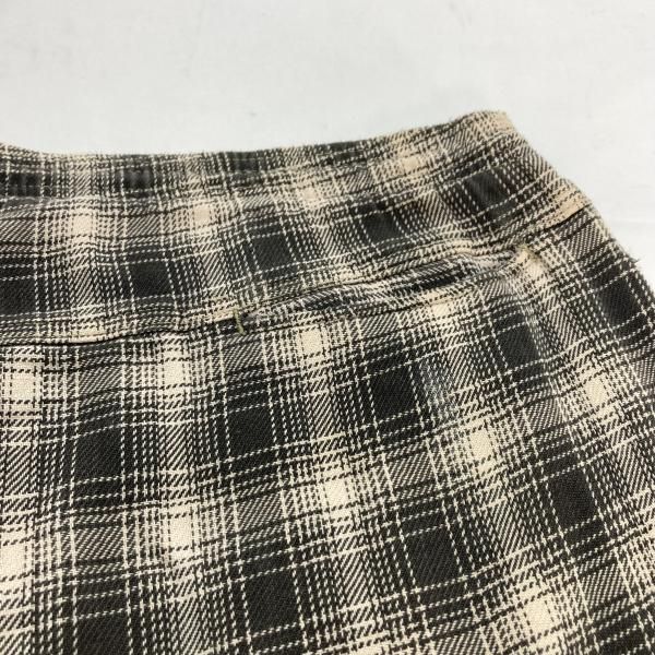 中古】80s STUSSY チェック柄ハーフパンツ サイズL グレー