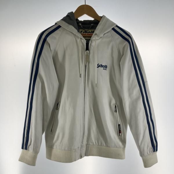 中古】SCHOTT トラックフーディーラムレザージャケット WHITE サイズM