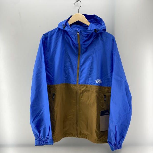 中古】THE NORTH FACE ｺﾝﾊﾟｸﾄｼﾞｬｹｯﾄ タグ付き ブルー×ブラウン M