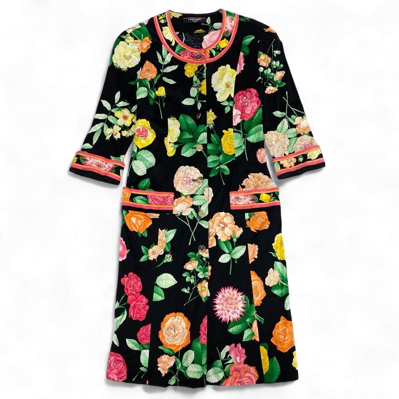 LEONARD FASHION フラワープリント ワンピース 38 レオナールより春の新作フラワープリントワンピース登場！ | 三共生興