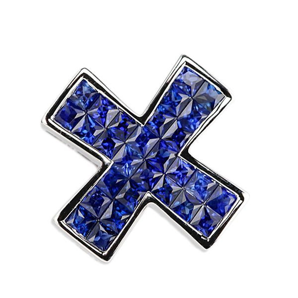 サファイア ペンダントトップ ダイヤモンド K18ホワイトゴールド